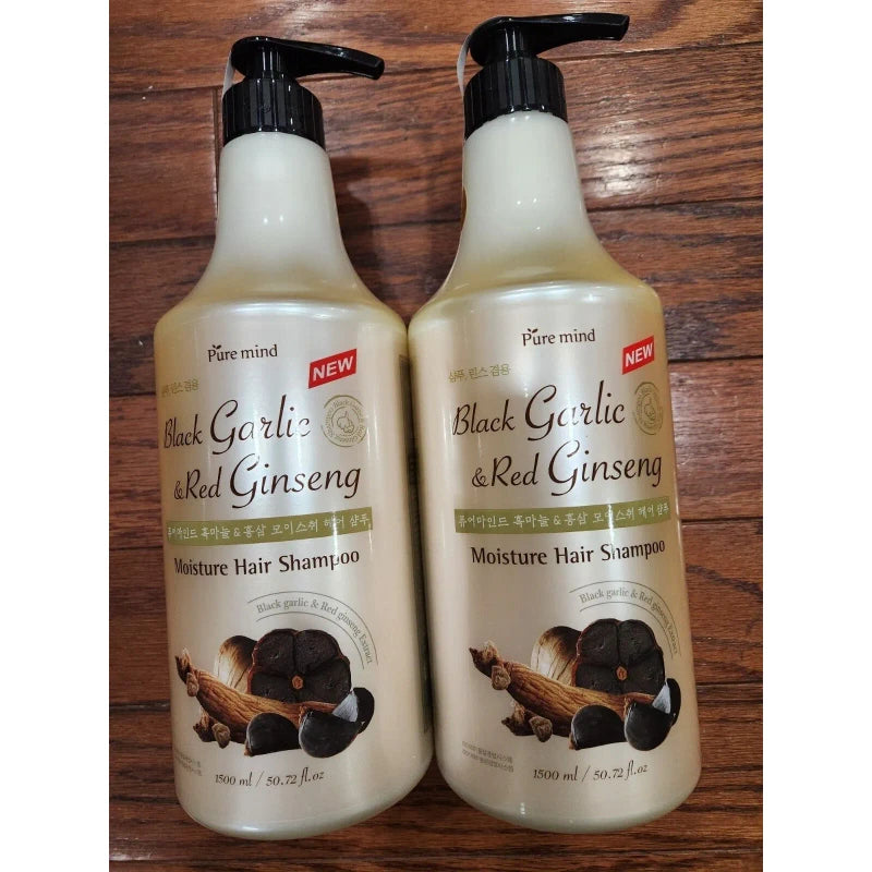 Pure 2 SHAMPOO PURE MIND BLACK GARLIC & RED GINSENG MOISTURE 50.72 FL.OZ EACH 1500 ML