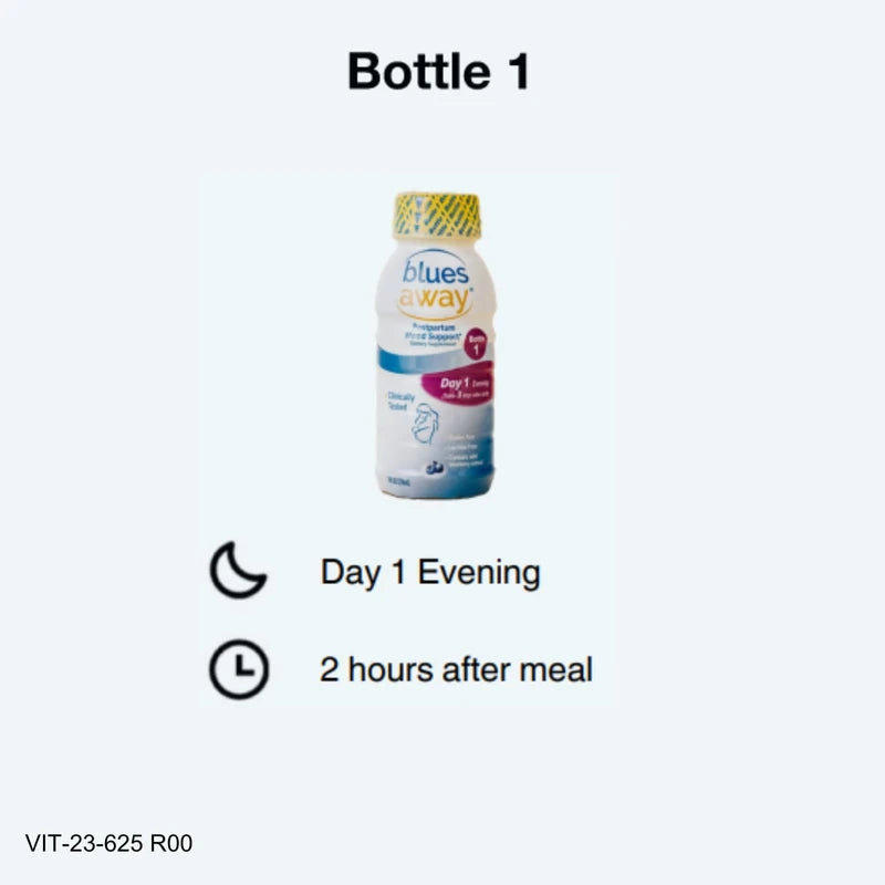 Blues Away® – Postpartum Shakes to Help Improve Mood after Birth | Dietary Supplement | 4 Shakes in a 3-Day Regimen | with Blueberry Extract | Gluten and Lactose-Free