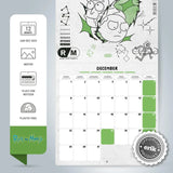 Grupo Erik Calendar 2025 Wall Calendar 2025 Rick and Morty Calendar 2025 Family Planner 30 x 30 cm Annual Calendar 12 Months