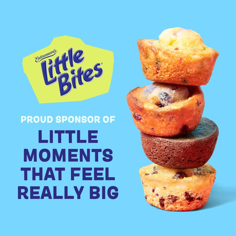 Entenmann's - (4 pack) Little Bites Assorted Muffins, 80 individual packs, (20 ct each), Mini Muffins, 138 oz Variety Pack – (20) Chocolate Chip, (20) Fudge, (20) Blueberry, (20) Party Cake