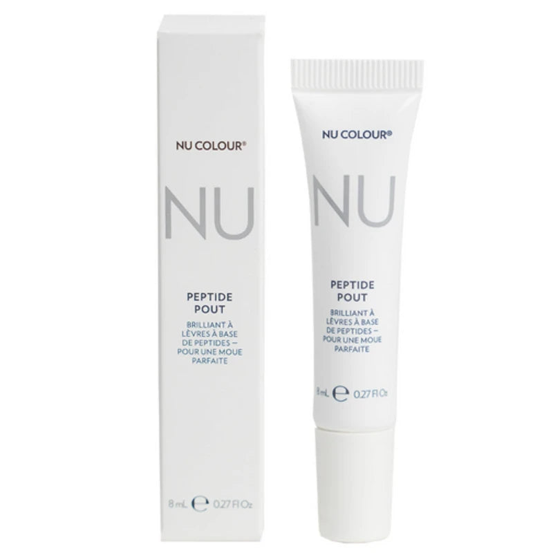 Nu Colour Peptide Pout Lip Enhancer | Hydrating & Plumping Formula with Advanced Peptides & Botanical Extracts | Smooth, Moisturized, Volumized Lips | Lightweight, Non-Sticky | 0.27 fl oz