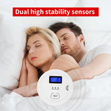 2 in 1 CO & Smoke Alarm,Carbon Monoxide Detectors, with Battery, Smoke Detector,85dB in Alarm,for Home and Kitchen,LCD Screen,Easy to Install