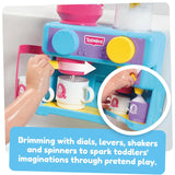 TOMY Toomies Bath Barista - Pretend Cafe Baby Bath Toys - Wall Mounted Bubble Bath Play Kitchen Toddler Toys - Kids Kitchen Set Includes 3 Cups, 1 Jug, 1 Shaker - +18 Months Boys Toys & Girls Toys