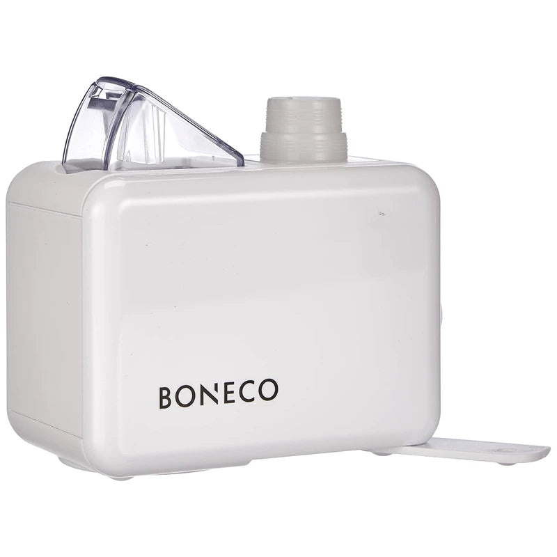 BONECO Ultraschall Vernebler U7146 I Reise-Luftbefechter I Für 0,5L PET-Flaschen I für Räume bis 20 m² I AUTO-Abschaltung I Leerstandsanzeige (weiß)