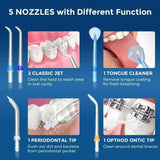Oral-B Oral B Cordless Water Flosser Dental Oral Irrigator Teeth Cleaner Floss 5 Tip - DIY Version White-5 Nozzles