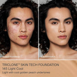 Haus Labs by Lady Gaga TRICLONE™ SKIN TECH MEDIUM COVERAGE FOUNDATION Concealer Makeup - Color: 145 Light Cool