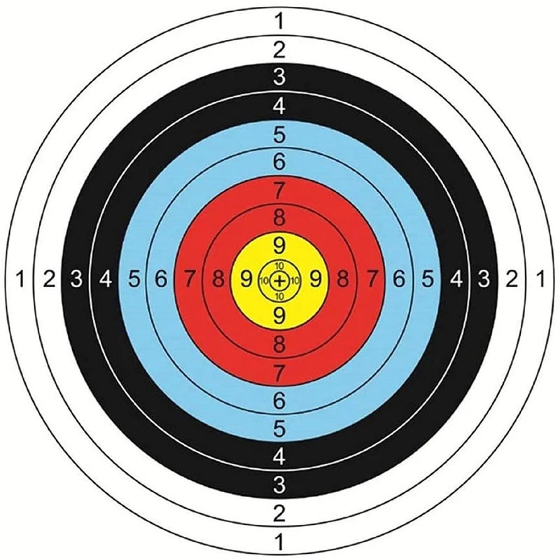SDCYOW 25Pcs Archery Targets Paper Arrow Targets for Air-Soft, BB Guns, Air Rifles Shooting Accessories, 15.7x15.7inch, 10-Ring Paper Target Face