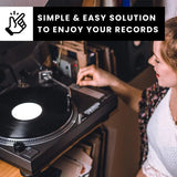 4in1 Vinyl Record Cleaner Kit, Vinyl Records Cleaning Kit for Records Albums, Includes 2in1 Velvet & Microfiber Brush, Cleaning Liquid, Duster & Turntable Stylus Brush