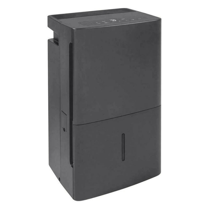 GE 50 Pint Portable Large Room Dehumidifier with Humidistat & Built-in Pump for Bathroom, Bedroom, Basement, and Home Wet Spaces, Gray (Renewed)