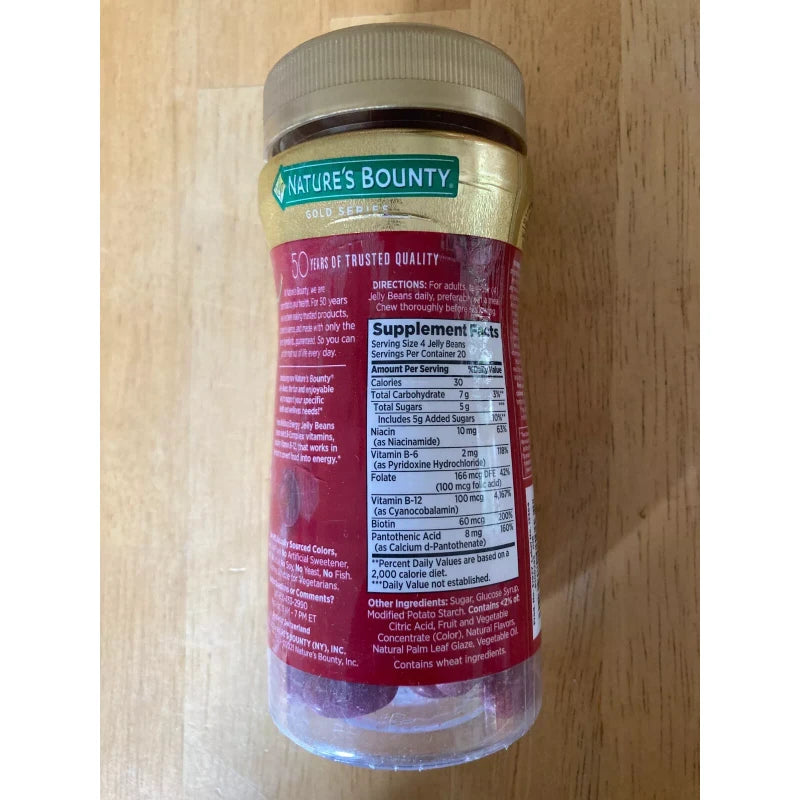 Nature’s Bounty Nature's Bounty Energy Jelly Beans W/ Vitamin B12 80ct Cherry Metabolism Support