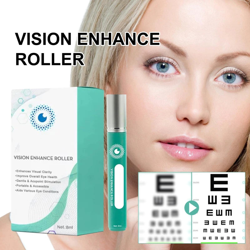 2 Stück Vision Enhance Roller, Augenmassageroller Augenroller-Serum Für Müde Augen, Schwellungen Und Augenringe, Lindert Die Belastung Der Augen Und Verbessert Die Visuelle Klarheit