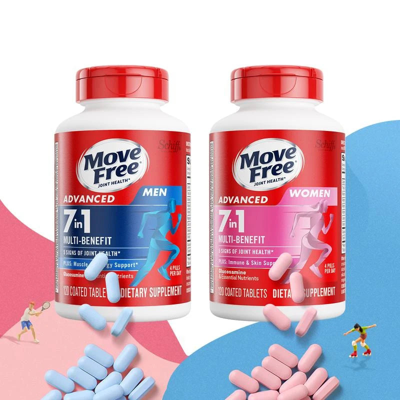 【 Joint Health】Move Free joint health 7-in-1 Combined Set of Men's Multi-Ingredient Glucosamine and Women's Multi-Ingredient Glucosamine