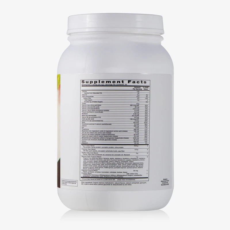 Beyond Fresh Amazing Shake, Superfood Formula, Plant Protein Based, Low Net Carbs, Wholefood Protein, Meal Replacement, Natural Chocolate Flavor, 999 Grams, White