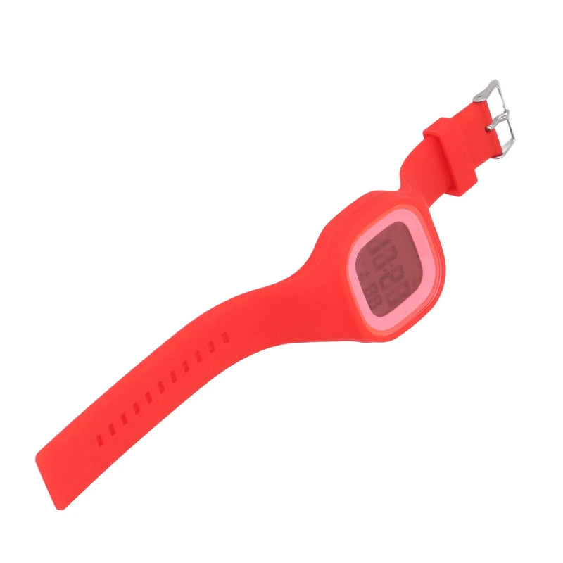 Children Digital Watch Alarm 50M Waterproof Shockproof Drop Resistant Child Digital Sport Outdoor Watch for Daily Use Red