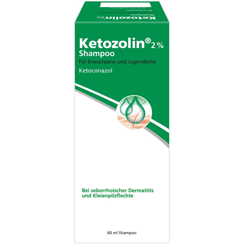 Dermapharm Ketozolin 2% Shampoo bei seborrhoischer Dermatitis, 60 ml Shampoo