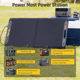 Fanttik EVO Solar 100, 18V 100W Portable Solar Panel for Camping, Road Trip, Eme