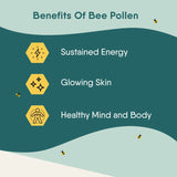 NatureBee Power Pollen 60 x 500mg Caps | Energy, Immune, and Cognitive Support | Potentiated Bee Pollen | Natural & Organic Superfood | 1 Month Supply