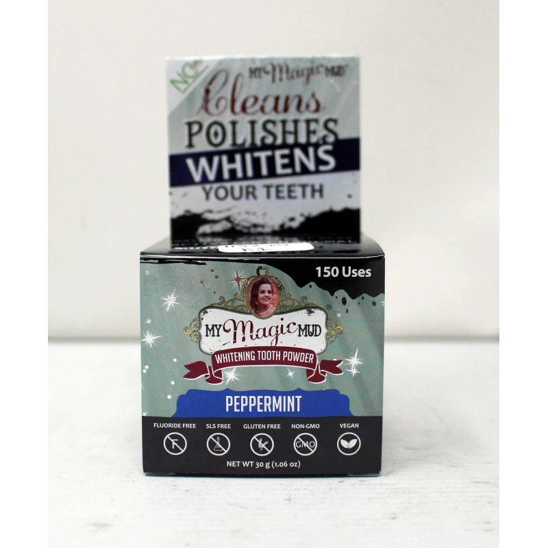 My Magic Mud whitening Tooth Powder Peppermint 1.06 Ounce (Pack of 6)