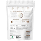 Organic MCT Oil Powder with Prebiotic Fiber,1 Pound(16 Ounce), Fast Fuel for Body and Brain, C8 MCT Oil for Coffee Creamer, No GMOs, Keto Diet, Vegan