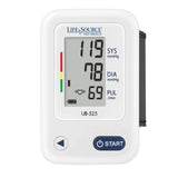 A&D Medical LifeSource ESSENTIAL Wrist Blood Pressure Monitor with AFib Indicator (13.5-21.5 cm/5.3-8.5" Range Cuff) One Click Operation with Easy To Read Precise Illuminated Readings