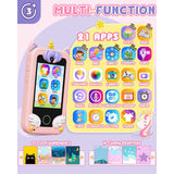 UCIDCI Kids Smart Phone Toys for Girls Ages 3-7 with Dual Camera - Toddler Phone Toys with Learning Games, Travel Toys with MP3 Music Player for Christmas, Birthday Gifts for 3 4 5 6 7 Year Old Boys