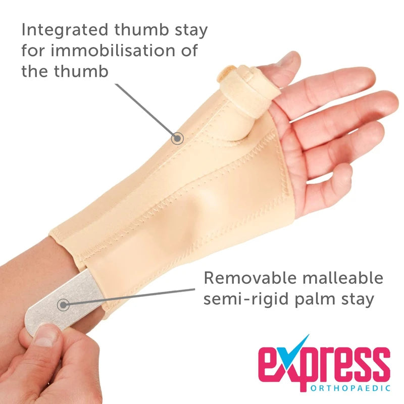 Express Orthopaedic® - Medically Approved Neoprene Wrist & Thumb Brace Support For Arthritis, Carpal Tunnel, Sprains & RSI (M - Wrist Circ:15-17cm, LEFT)
