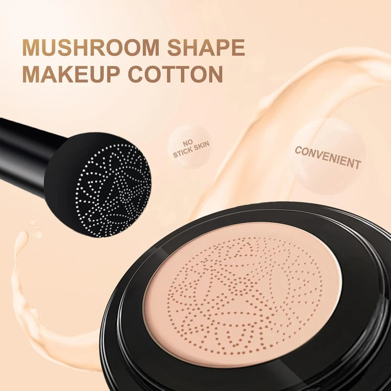 Honey And Pine Makeup, 2025 Moisture Honey And Pine Cc Cream Concealer, Mushroom Head Air Cushion CC Cream, Long-lasting Cushion Foundation CC Cream for All Skin Types (02# Natural)