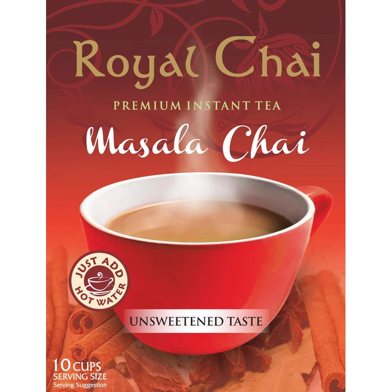 Royal Chai, Unsweetened Pack of 10 Sachets, Masala, 180 gram