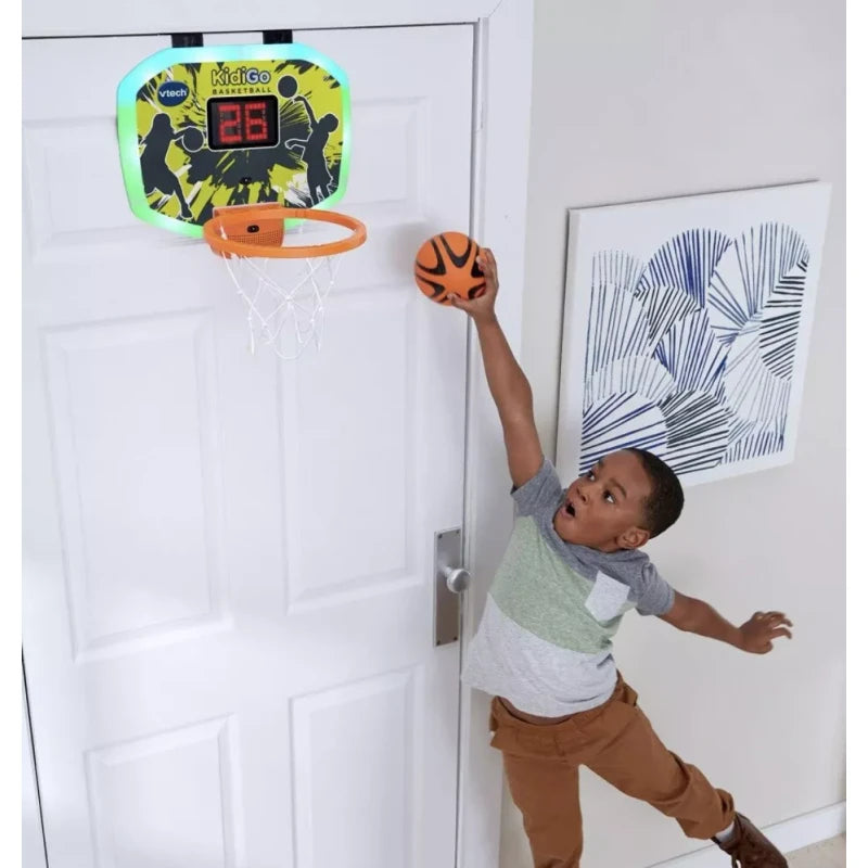 VTech KidiGo Basketball Hoop With Basketball and Light-Up Scoreboard