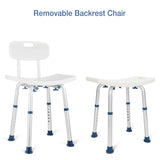 GreenChief Shower Chair with Back Removable - Small Shower Stool for Inside Shower, Narrow Bathtub Chair, Adjustable Shower Seat for Seniors, Elderly, Handicap, Disabled (300 LBS)