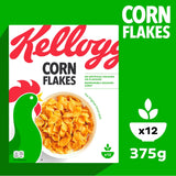 Kellogg's Corn Flakes (1 x 375 g) - Crispy Breakfast Cereals from Sun-kissed Corn - The Classic Without Artificial Colours and Flavourings