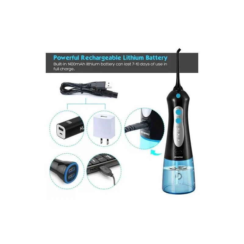 MOSPRO Cordless Water Flosser Dental Oral Irrigator Water Flosser Teeth Cleaner Travel