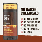 Every Man Jack All Over Deodorant - 24 Hour Whole Body Odor Protection - Aluminum Free - Fresh Citrus Scent 2.6 oz (1 Pack)