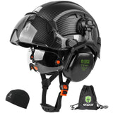 GREEN DEVIL Hard Hat Safety Helmet with Visor and Ear Muffs Men Women Vented Work Hardhat ANSI Z89.1 Cascos De Construccion for Industrial Construction Forestry