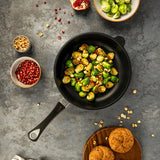 AMT Gastroguss The World´S [.] Frying pan Induction, Diameter 28 cm, Height 5 cm, cast Aluminium (Aluminium), Lotan® Non-Stick Coating for Fat-Free-Frying, AMZN-I-528-US