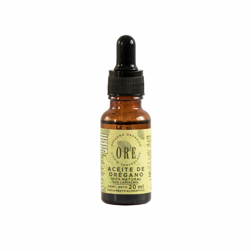 Ore Aceite de Orégano Natural, 20 ml, Pack de 2 Frascos con Gotero