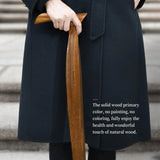 ispuoocti Wooden Walking Cane for Men and Women -Natural Solid Wood, 3 Rubber Tips, Heavy Duty, with Travel Bag- Wooden Walking Stick, Ergonomic Canes for Seniors Unisex Walking Canes