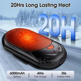 OUTJUT Rechargeable hand warmer, portable hand warmer,2-piece set, with 6000mAh battery