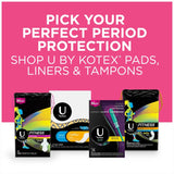 U by Kotex Fitness Ultra Thin Pads with Wings, Regular Absorbency, Fragrance-Free Pads, 15 Count