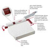 Westmark Cheese Slicer, Retro Packaging, Rustproof Stainless Steel/Aluminium/Plastic, 23 x 22.8 x 5.3 cm, Fromarex, White/Red/Silver, 7000RT60