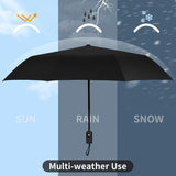 Yoobure Windproof Travel Umbrella, Automatic Umbrellas for Rain, Portable & Compact Umbrella for Backpack, Sun Umbrella for Walking, Folding Small Umbrella for Car, Lightweight Strong UV Protection