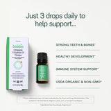 Bobbie Bobbie Organic Baby Vitamin D Drops, Daily Liquid Supplement to Support Development, Immune Health and Strong Teeth and Bones* in Newborn Babies and Infants, Vegan, Infant Vitamin D, 400 IU, 0.3 fl oz