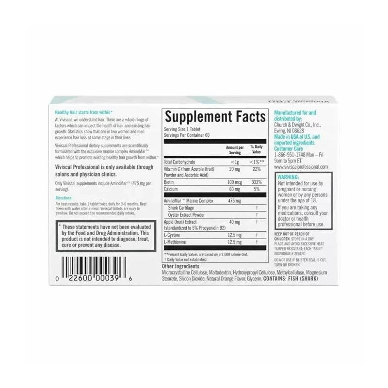 Viviscal Pro - Professional Hair Growth Tablets - 180 Tablets