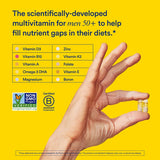 Ritual Multivitamin for Men 50 and Over with Zinc, Vitamin A and D3 for Immune Function Support*, Omega-3 DHA, B12, K2, Gluten Free, Non-GMO, Mint Essenced, 30 Day Supply, 60 Vegan Capsules