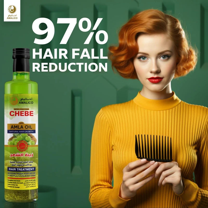 AMALICO Amla Oil for Hair Growth With Chebe Oil for Hair Growth 4.4 FL.OZ | African Chebe Powder for Growth Amla Hair Oil