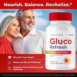 Vitavault Gluco Refresh Capsules, GlucoRefresh Support Supplement Pills - Maximum Strength, Gluco Refresh Health & Wellness Capsules, GlucoRefresh All Natural Formula Pills Reviews (2 Pack)