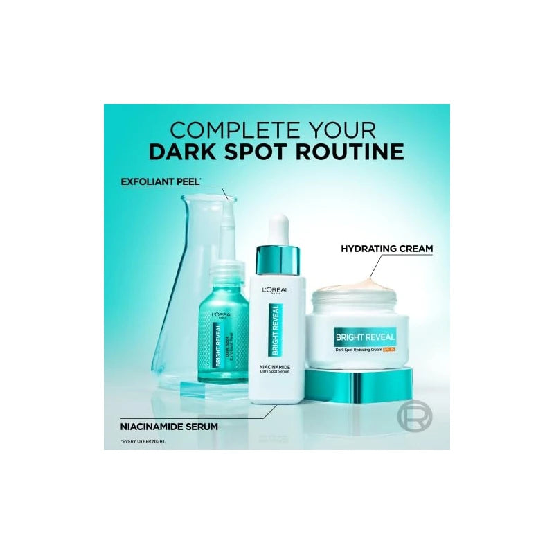 L’Oréal Paris Bright Reveal, 10% [Niacinamide + Amino Sulfonic Acid], Dark Spot Brightening Face Serum, for Sunspots, Age Spots and Post-Acne Marks, 30ml