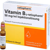 Vitamin B1-ratiopharm 50 mg/ml Injektionslösung, 5 pcs. Ampoules