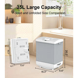 Towel Warmer, 35L Large Folding Heated Towel Warmer for Bathroom, Heating & Drying Modes, Timer Function, LED Display, Built-in Hooks, Fits Up to Two 70"X80" Oversized Towels, Large Blankets, Bathrobe