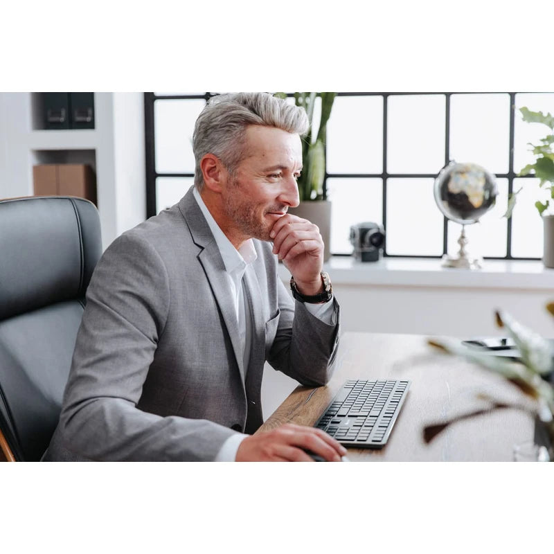 Cherry KW X ULP Ultra Slim Wireless Mechanical Keyboard. Multi Device Function MX Ultra Low Profile Switches, White (Renewed)